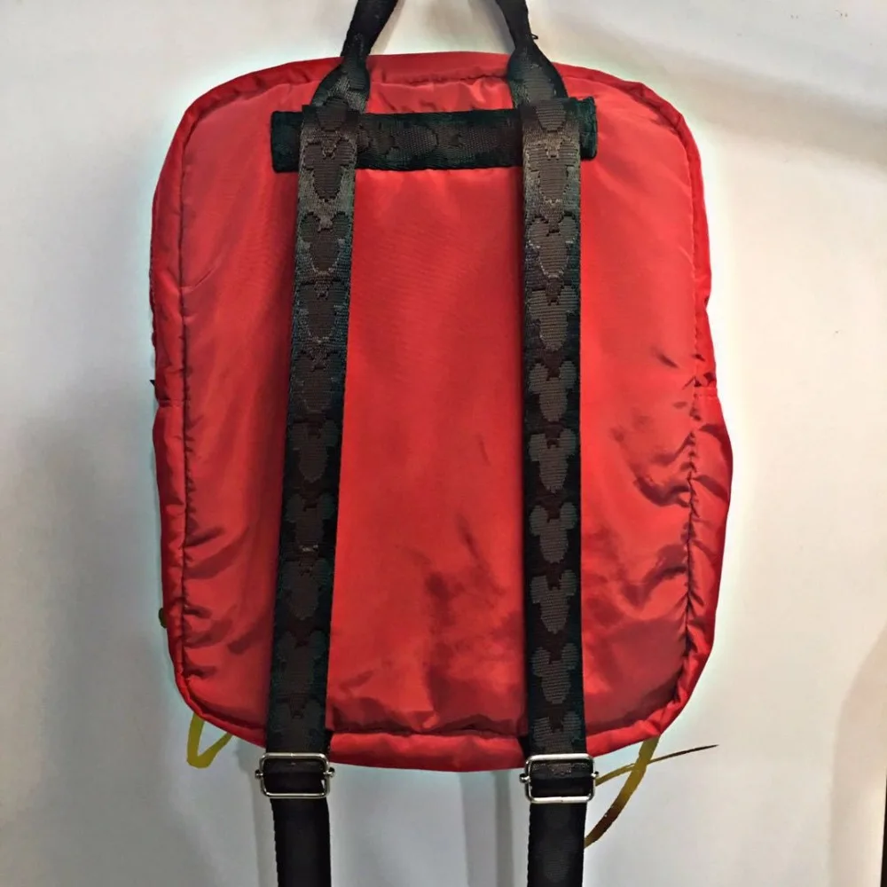 Красный рюкзак с Микки Маусом, рюкзак для путешествий, Женская Повседневная сумка с рисунком