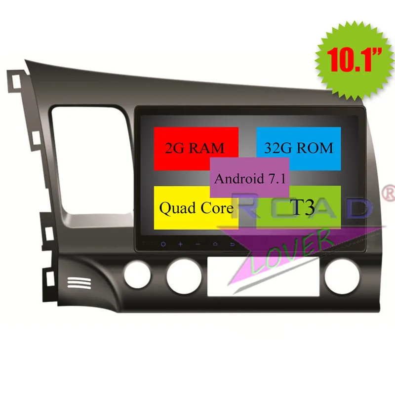 Best Roadlover Android 8.1 Car Multimedia Player Radio For Honda Civic 2006-2011 Stereo GPS Navigation Automagnitol Double Din NO DVD 10