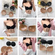 Для девочек силиконовый без бретелек тонкий обивка бюстгальтер женский пуш-ап сосков белье топы для девочек Повторите Применение