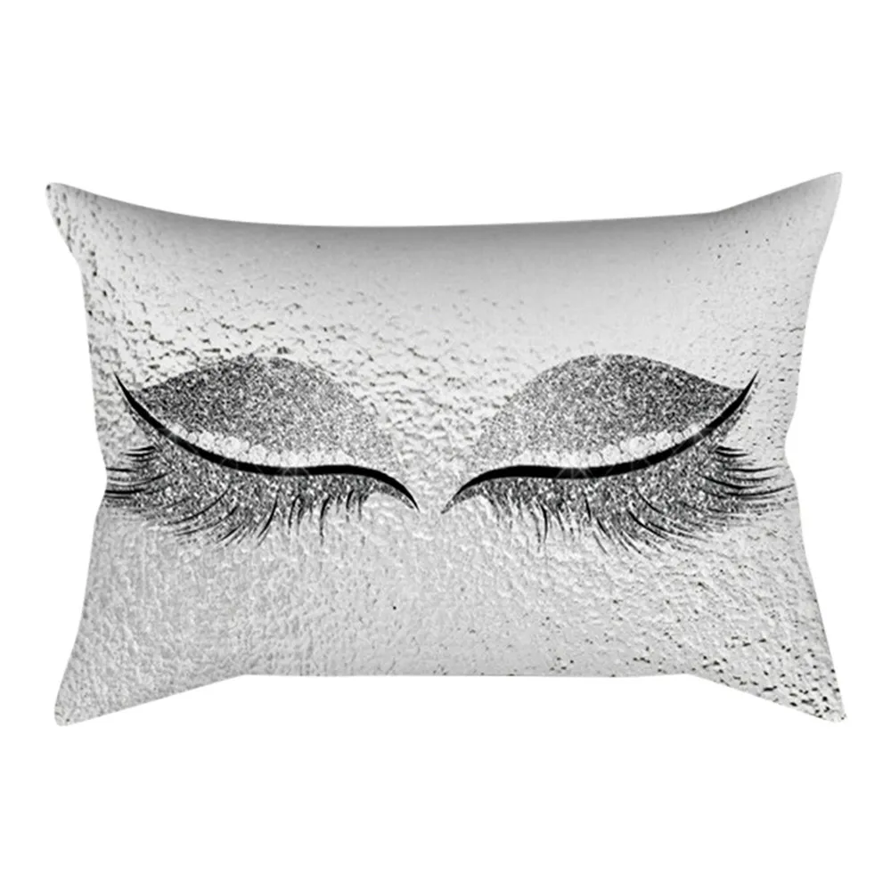 Ресницы мягкие чехлы для подушек глаза отметка Декоративные Чехлы для подушек блестки наволочки для дивана сиденья 30*50 см# YJ