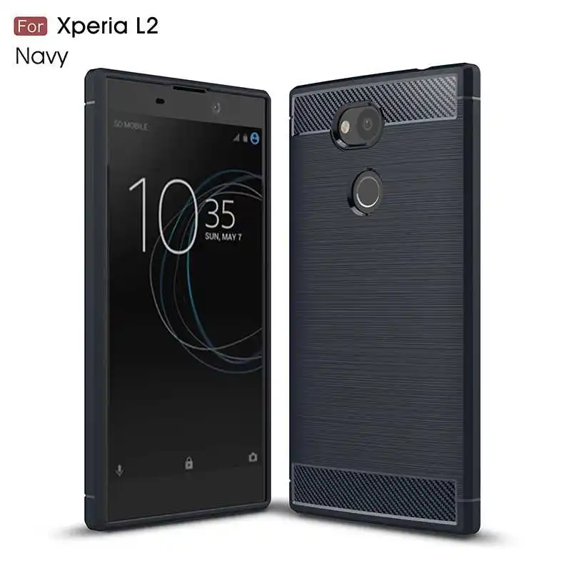 Mokoemi модный противоударный мягкий силиконовый чехол 5," для sony Xperia L2 чехол для sony Xperia L2 чехол для телефона - Цвет: Navy Blue