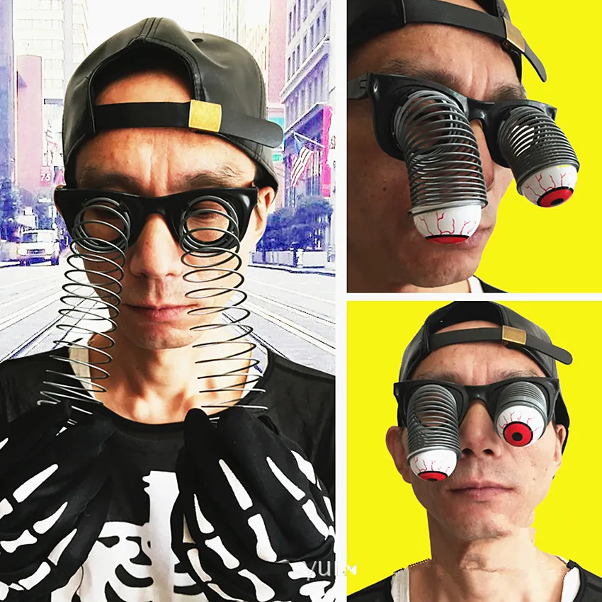 Eyes Glasses Toy Pop Out Eye Drop Eyeball Gags toy Funny Horror Terror
