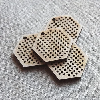 

DIY sewing wood key ring making jewellery pendants 50mm