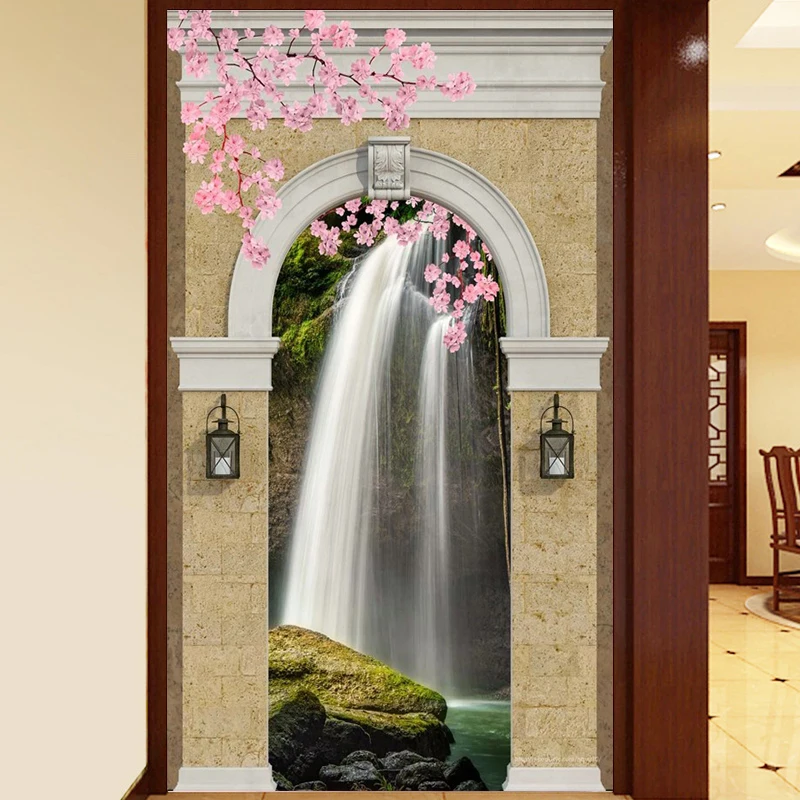 

Youran Living Room Decor Vertical Diamond Painting Landscape Waterfall DIY Hand Paste Round Resin Cross Stitch Set Wall Picture