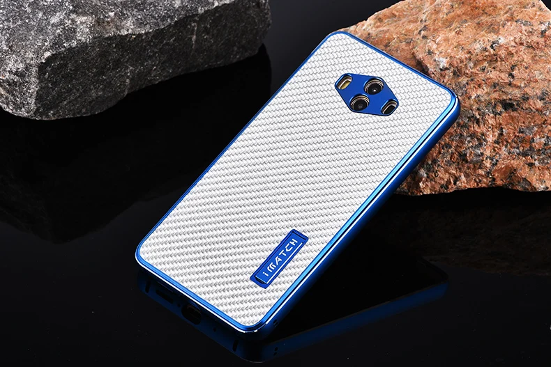 iMatch Luxury Aluminum Metal Bumper Carbon Fiber Back Cover Case for Huawei Mate 10