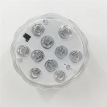 RGB светодиодный лампочка AAA батарея круглая лампочка подводная лампа с пультом дистанционного управления водонепроницаемые лампы погружаемый пресный освещение в аквариуме