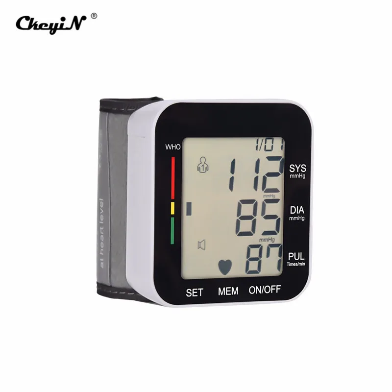 

Automatic Digital LCD Display Wrist Blood Pressure Monitor Heart Beat Rate Pulse Meter Tonometer Sphygmomanometers pulsometer