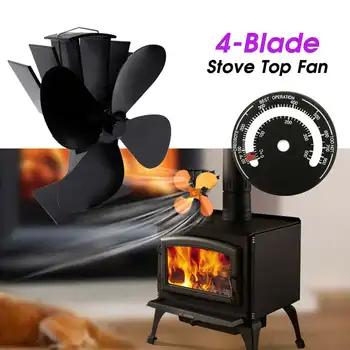 

2/3/4 Blade Stove Fan Mini Heat Powered Stove Top Fan 22.5cm Height for Super Small Space on Wood/Log Burner/Fireplace Top