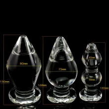 3PCS/lot Big Crystal Dildo Set Large Glass Anal Plug Female Sex Toy for Men Anal Masturbation Male Gay Sex Products for Couples