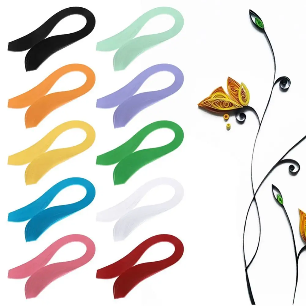 

120 Stripes Quilling Paper Strips 3mm x 390mm Solid Color Origami Paper DIY Hand Craft