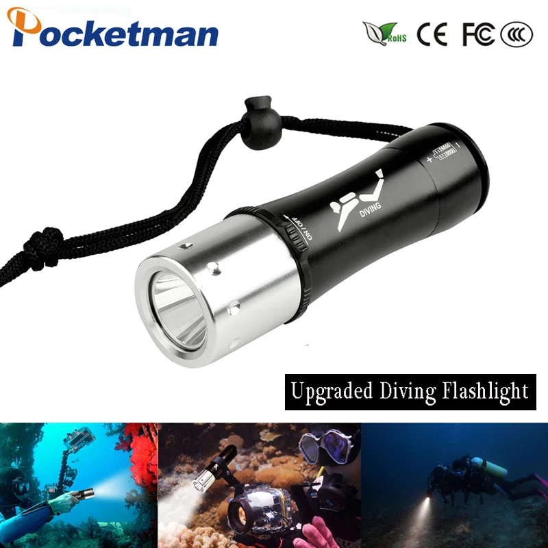

5000Lm XM-L T6 Waterproof Diving Flashlight Dive Underwater 80 Meter LED Torch Lamp Light Camping Lanterna use 18650 Battery