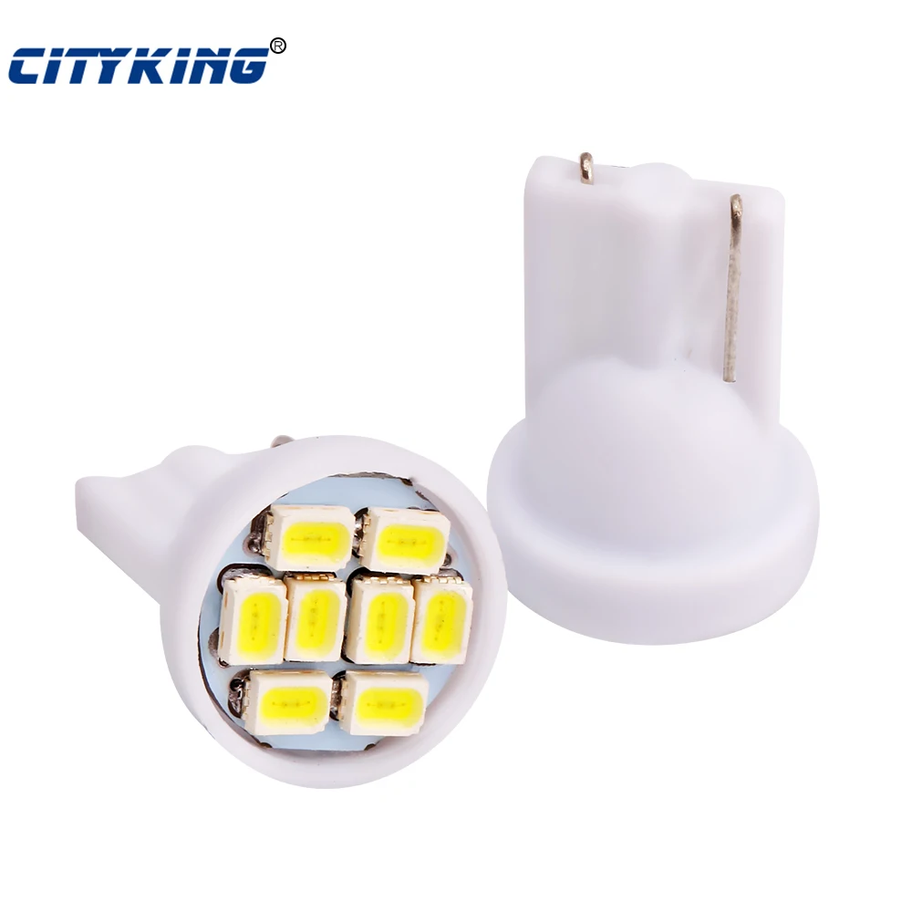 

Freeshipping Wholesale 100pcs/lot white 1206/3020 smd T10 8 smd 194 168 192 W5W super bright Auto led car lighting wedge