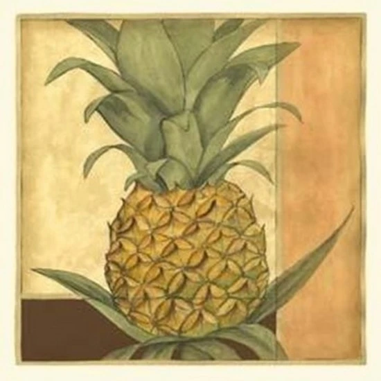 Golden Pineapple I Poster Print by Jennifer Goldberger (13 x 19)