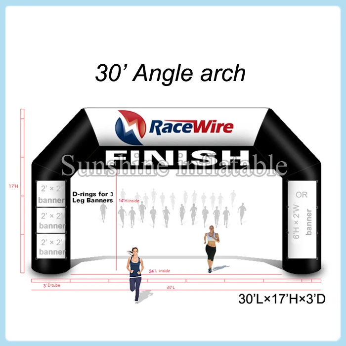 

2016 China cheap giant sports inflatable finish line starting line arch for Racing 9mW*5.2mH