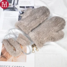 Лидер продаж, женские модные перчатки из натурального меха норки, вязаные перчатки из натурального меха норки, зимние Прочные эластичные варежки из натурального меха норки