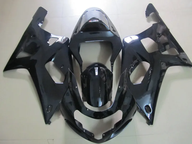 Комплект обтекателей для мотоцикла GSXR600 750 K1 01 02 03 GSXR 600 GSXR750 2001 2002 2003 полностью глянцевые черные Обтекатели +