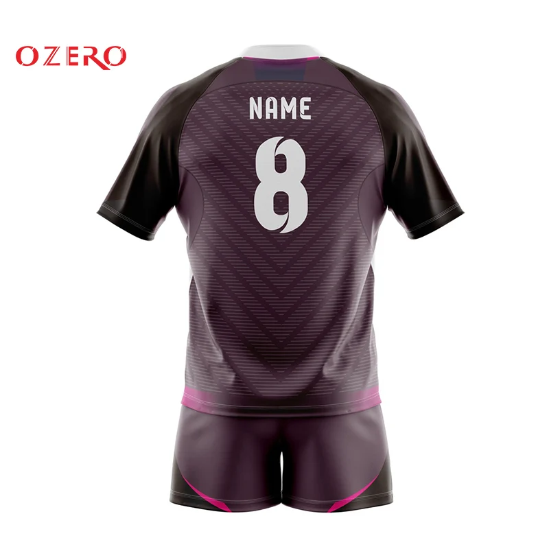 Llano barato calidad Club Americano Sublimated rojo Rugby Jersey