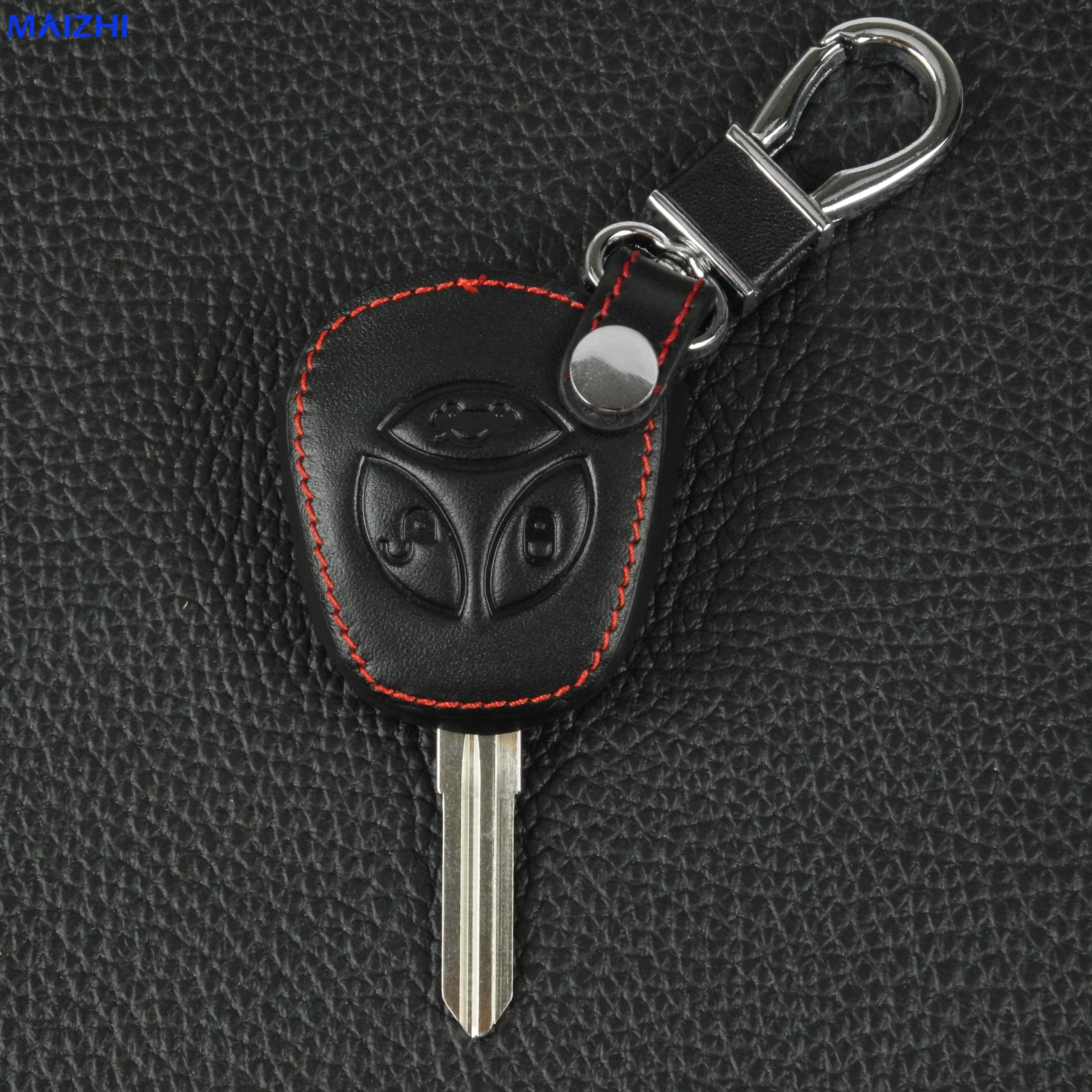 maizhi 3 Buttons Leather Car Key Case Key Bag Cover for LADA Priora Sedan sport Kalina