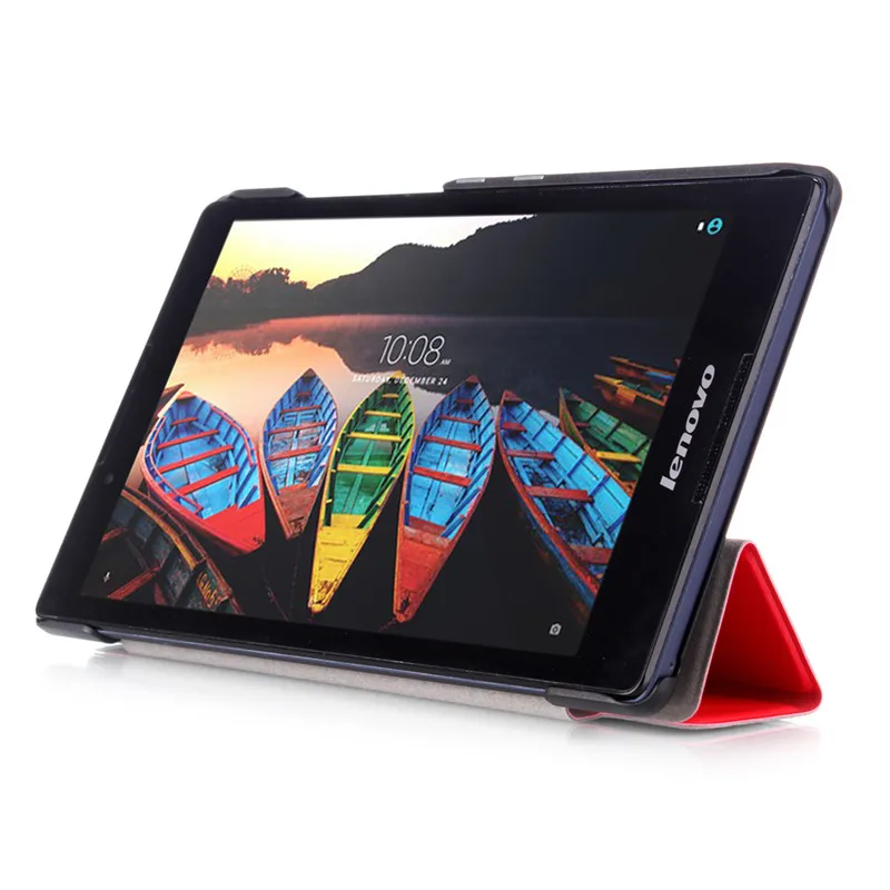 Чехол подставка litchy из зернистой кожи для Lenovo Tab3 8 TB3 850F защитный чехол
