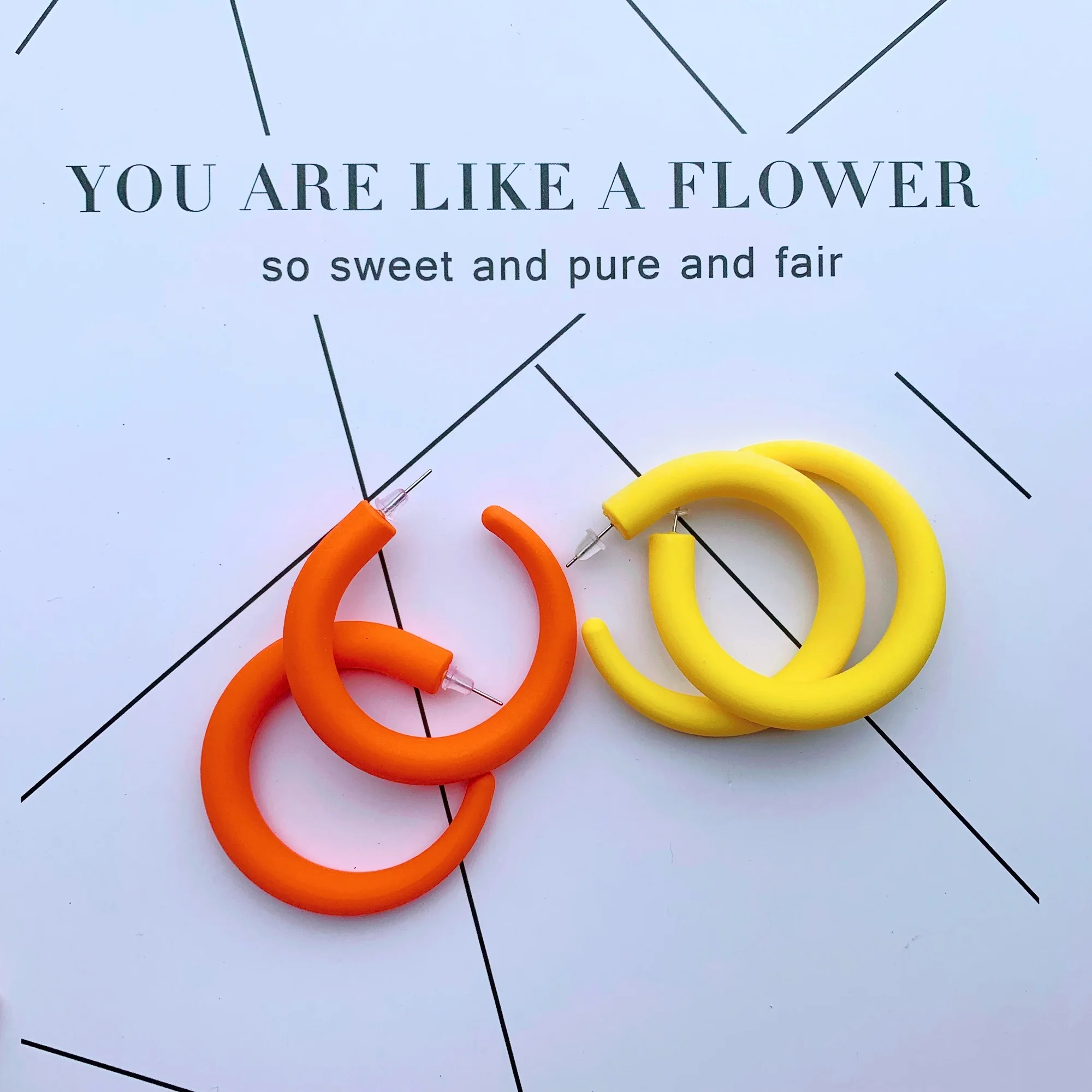 

Neatear 2019 Simply attract summer multicolor versatile earrings Instagram Internet celebrity