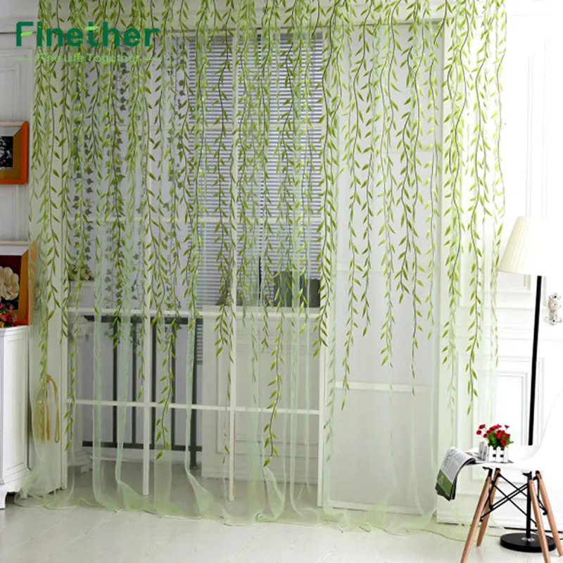 regal home floral printed voile sheer rod pocket curtain panel