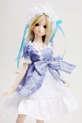 124 # голубое платье/одежда 1/4 MSD DOD BJD Dollfie