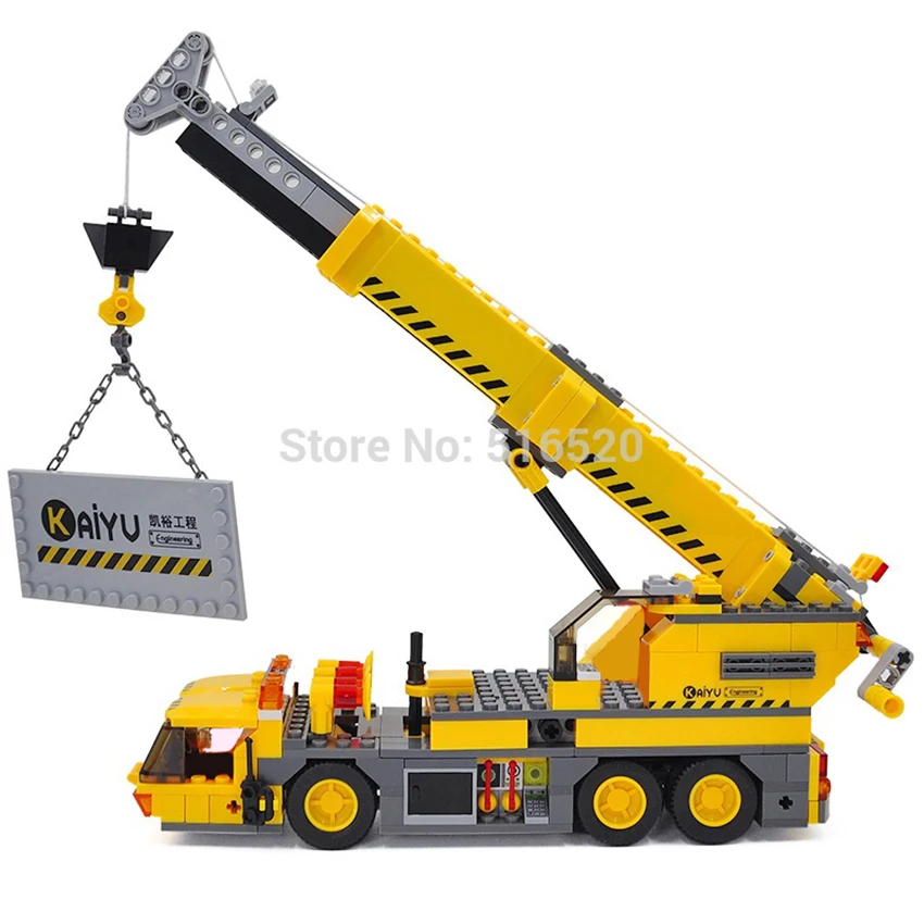  Kazi City Technic Truck Legoing Lifting Mobile Crane Building Blocks Sets Model 380pcs Educational 