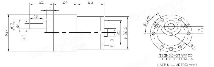 DC12.0V 85rpm Mini Gear Motor Electric Gear Box Motor