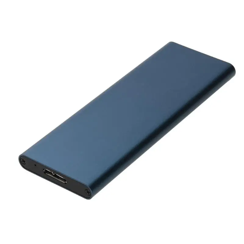 Vktech M2 SSD чехол USB 3,0 к M.2 NGFF SSD жесткий диск коробка внешний корпус HDD SATA M.2 NGFF B-Key M-key жесткий диск чехол - Цвет: Синий