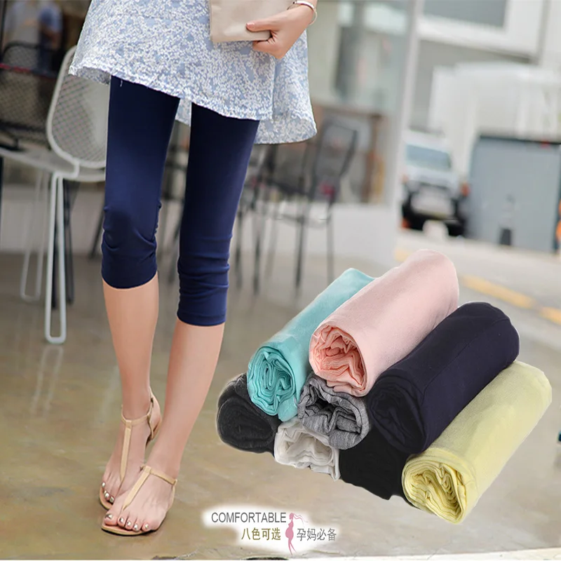 2016 Summer maternity capris thin modal legging belly pants skinny pants spring and autumn maternity clothing trousers