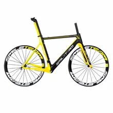 Smileteam Full Carbon Frameset&wheelsets T800 UD Carbon Cycling Framesets 50mm Clincher wheels+Road Carbon Frames complete bike