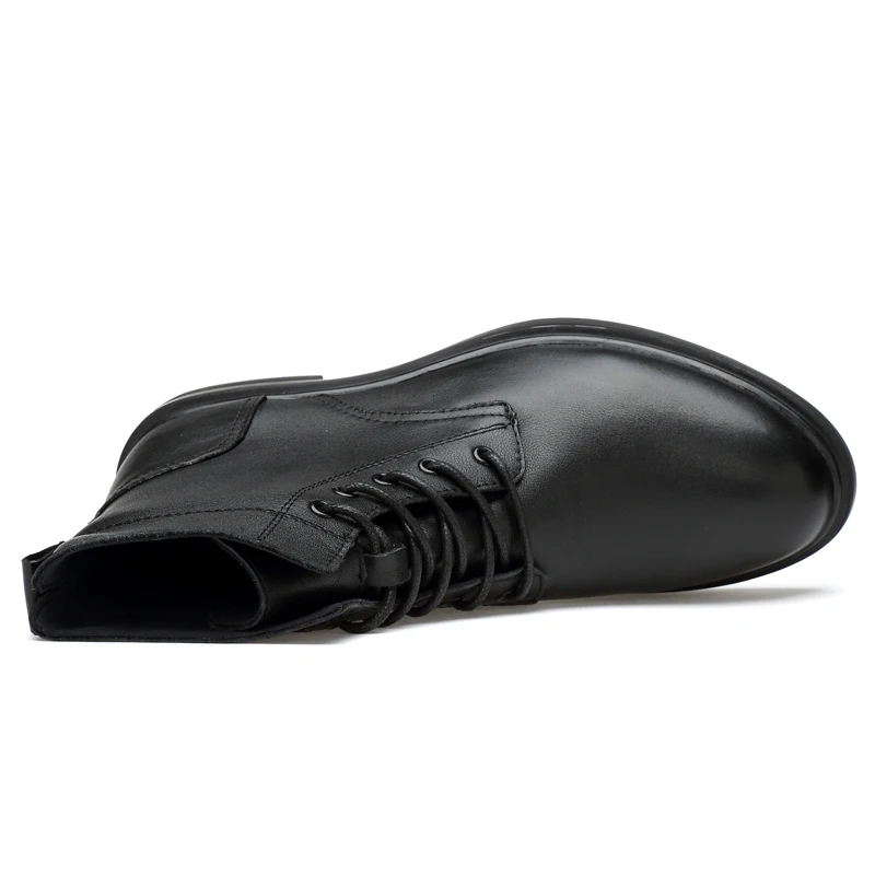 Мужские ботинки Осень-Зима Большие размеры 37-48, ботинки в винтажном стиле мужская обувь повседневные модные теплые кожаные ботинки на шнуровке с высоким вырезом% 9959