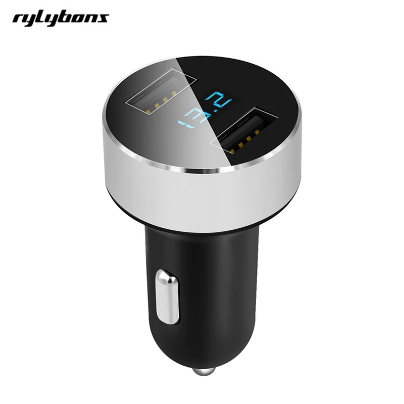 

Car Charger 5V 3.1A Quick Charge Dual USB Port LED Display Cigarette Lighter Phone Adapter Car Voltage Diagnostic