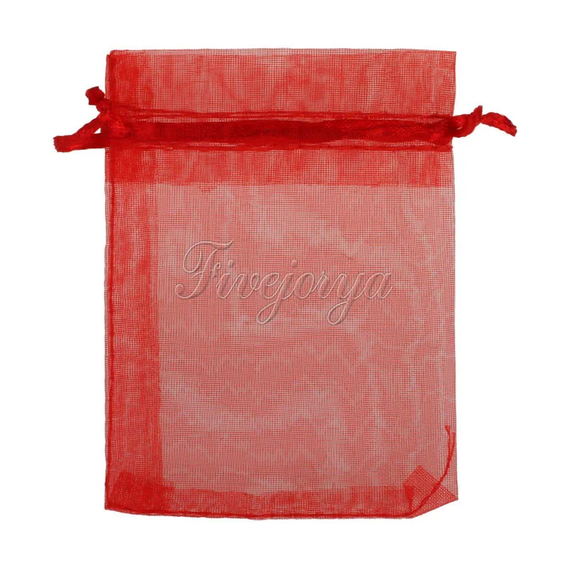 50 шт. 7 см x 9 см прозрачная органза Сумки мешок Drawable ювелирных изделий подарочная упаковка мешок конфет для Свадебная вечеринка выступает Рождественский Аксессуары