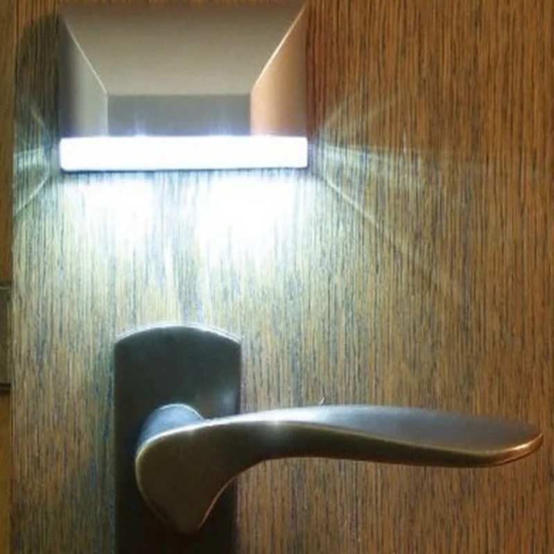 4 LED Door Lock Body Motion Sensor Led Night Light PIR Keyhole Sensitive Detector lamp Indoor lighting