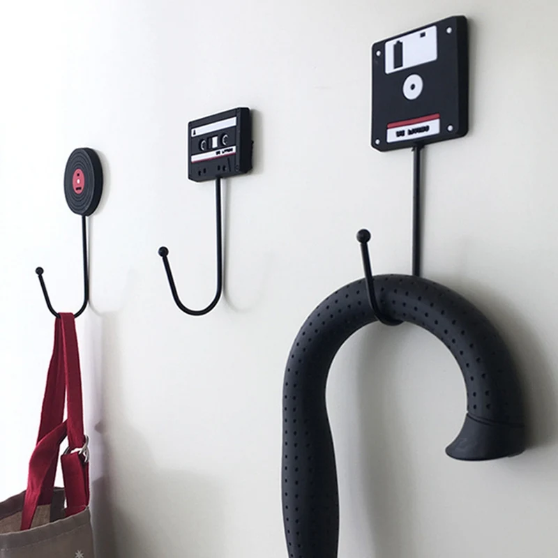 1pc Silicone Retro Magnetic Tape DIY Towel Wall Hook Nail Bathroom Kitchen Clothes Key Hat Rack Bag Hanger Holder