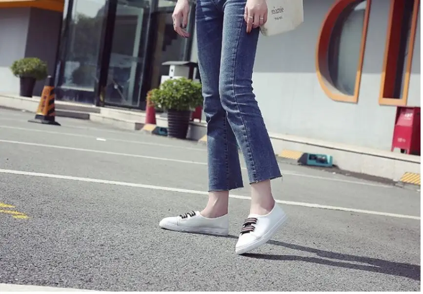 Chaussures Sur Mocassins Ballerines 2018 À Glissent Respirant Toile La Faible Noir Appartements L94 Casual or Profonde Mode Femmes Bouche blanc Peu dqAB0d