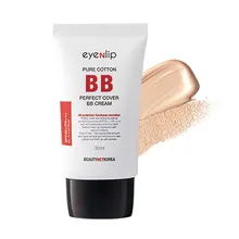 EYENLIP Pure Cotton Perfect Cover BB Cream SPF50+PA+ 30ml Whitening Nude Makeup Concealer Isolation Korean Cosmetics