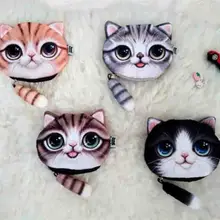 Кошельки бумажник Обувь для девочек кошелек ребенка кошельки Дети кошелек 3D печать Товары для кошек Большой Уход за кожей лица небольшая сумка на молнии monederos Para monedas