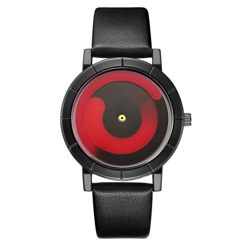 DIFONEY Новые Креативные вихревые указатели мужские часы персонализированные модные женские кварцевые часы для влюбленных с кожаным ремешком женские наручные часы