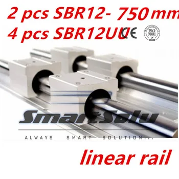 

Free shipping 12mm linear rail SBR12 750mm support rails 2pcs + 4 pcs SBR12UU blocks for CNC for 12mm linear shaft support rails