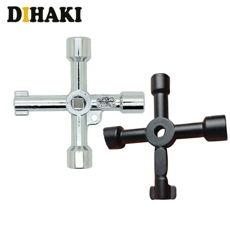 

4 in 1 Multifunction Cross Key Mini Universal Cross Key Alloy Cross Switch Wrench for electric doors and windows hand tools