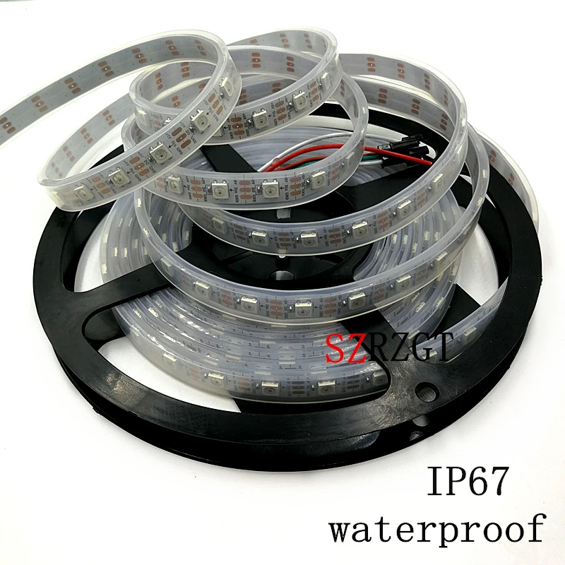Светодиодная лента WS2812 2812B RGB 5 м/1 м светодиодная 60 IP20 IP67 водонепроницаемая