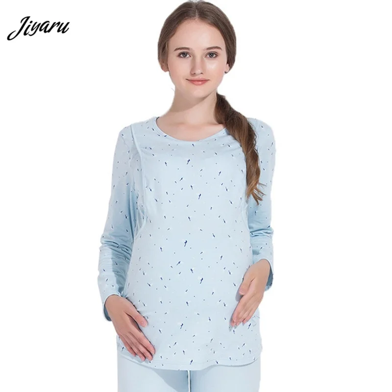 

Winter Nursing Pajamas Maternity Sleep Lounge Clothings Pregnant Clothes Pregnant Pyjama Breastfeeding Gravidity Nightgrown