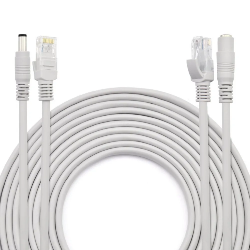 Сетевой кабель для системы видеонаблюдения 10 м/33 фута RJ45 CAT5/CAT 5e + удлинитель