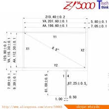 Новинка,, 5 шт./партия, 8,9 дюйма, 210*125, сенсорная панель, 4 проводные линии, резистивная панель сенсорного экрана