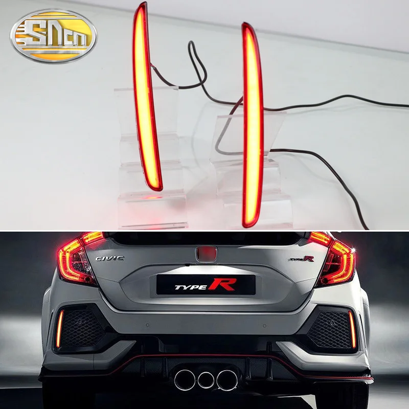

For Honda Civic Hatchback TYPE R Prototype 2016 2017 2018 LED Reflector Lamp Rear Fog Lamp Bumper Light Brake Light