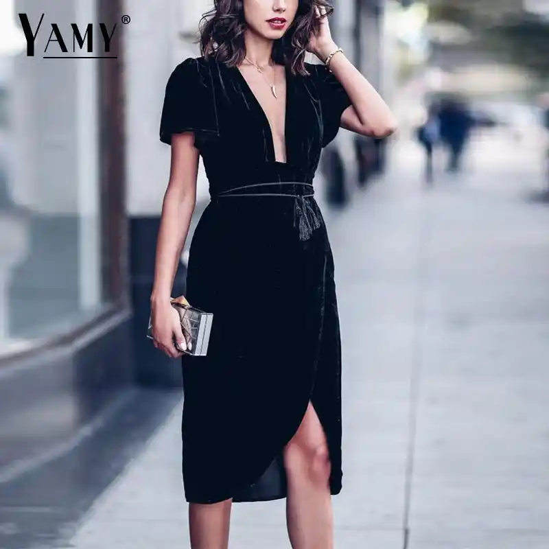 Express black velvet dress Clearance