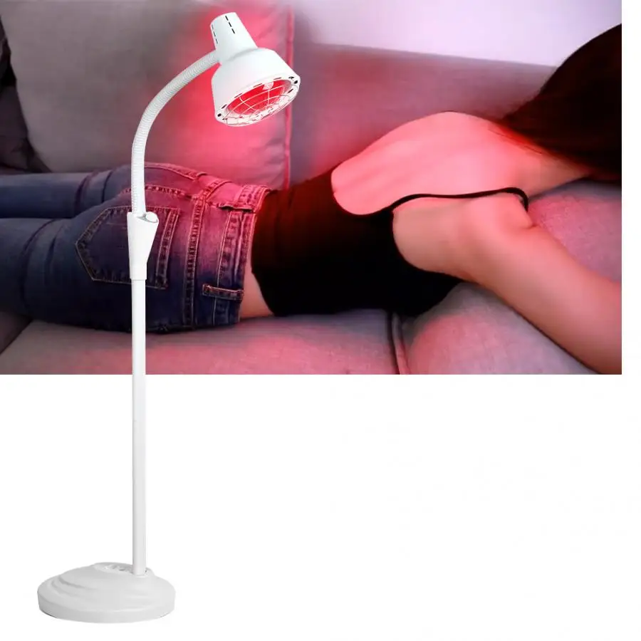 Микро игольчатый регулируемый инфракрасный светильник с подогревом, терапия, напольная подставка, Косметическая лампа для лечения кожи, вакуумная лампа