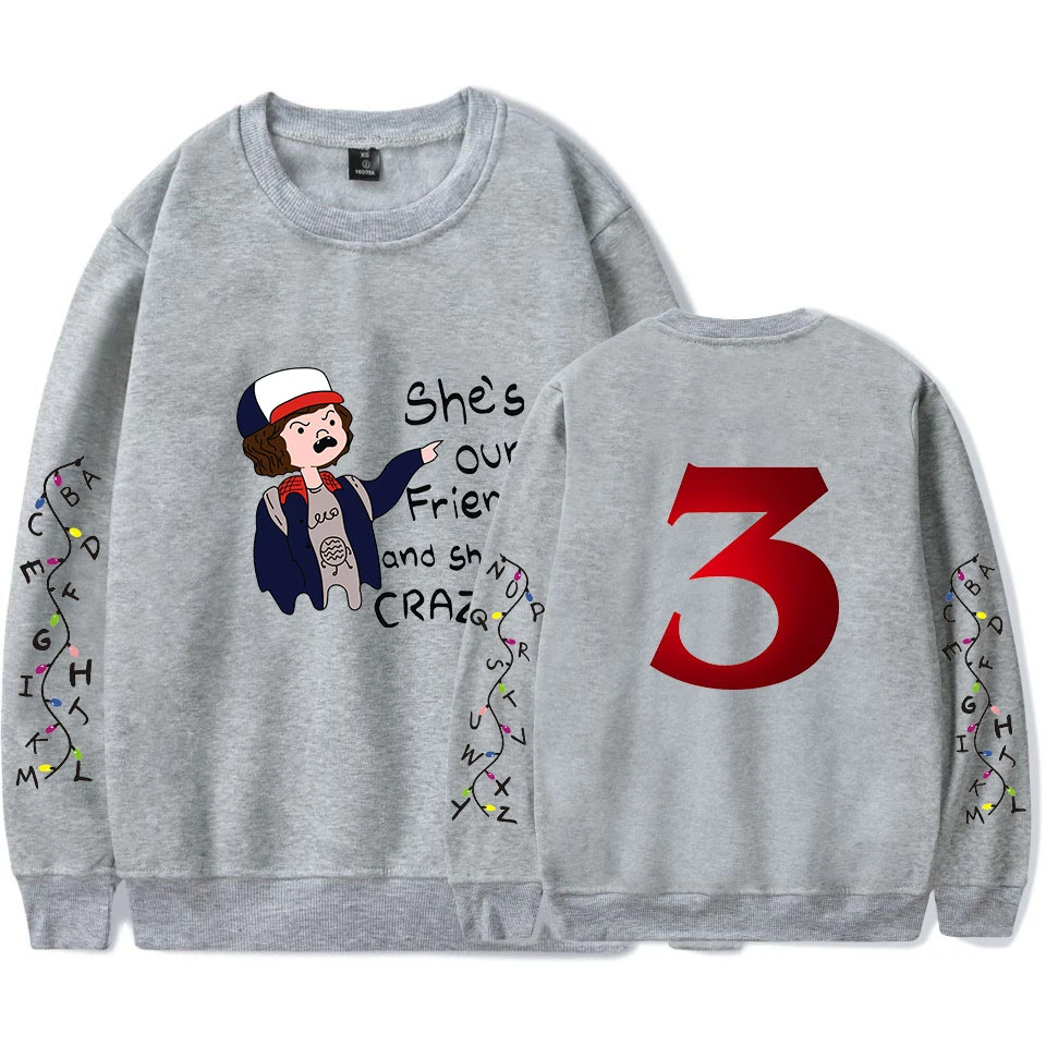 

Hoodie Pullovers Print Stranger Things Season 3 Sweatshirts Men/Women Long Sleeve Sweatshirts Round Neck Strange Things Clothing